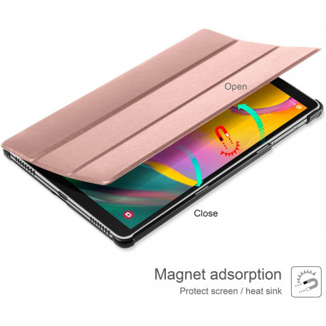Coque + Verre Trempé pour Samsung Galaxy Tab A T515/T510 10.1 2019 - rose or