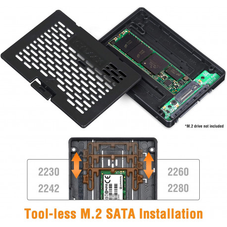 Icy Dock EZConvert MB703M2P-B Convertisseur/Adaptateur de SSD M.2 SATA à SSD 2.5" SATA
