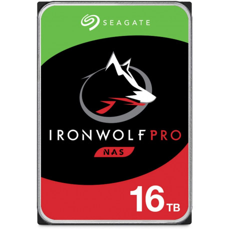 Seagate IronWolf Pro 16 To, Disque dur interne NAS HDD – CMR 3,5 pouces SATA 6 Gbit/s, 256 Mo de mémoire cache - reconditionné