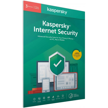 Kaspersky Internet Security 2019 - 3 Postes / 2 Ans pour PC / Mac / Android