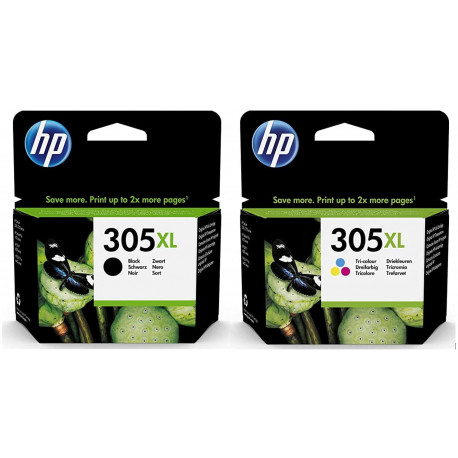 HP 305XL Cartouche d’encre multi-pack, noir et couleur