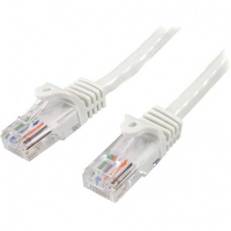 Câble réseau Cat5e UTP sans crochet - 10 m Blanc