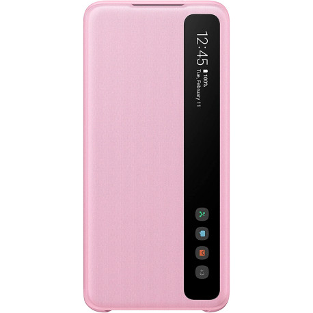 Samsung Clear View Cover Galaxy S20 - Rose - 6.2 pouces
