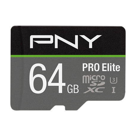 PNY PRO Elite. Capacité: 64 Go, Type de Carte Flash: MicroSDXC