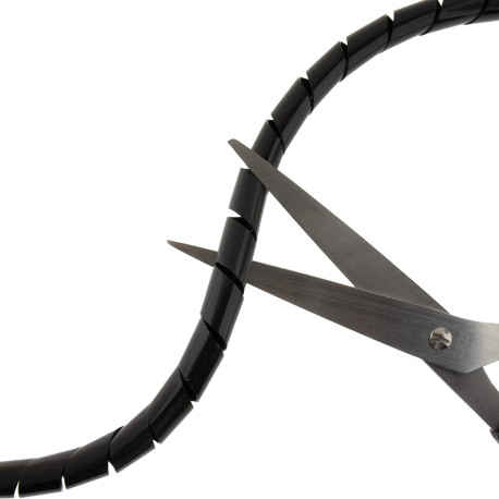 Gaine Spirale Flexible de 12 à 75 mm - Noir - 1 metre