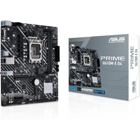 ASUS PRIME H610M-E D4-CSM – Carte mère Intel H610 LGA 1700 mic-ATX