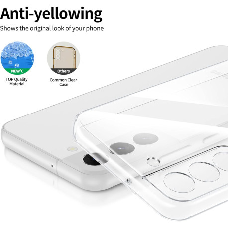 Coque pour Samsung Galaxy S21 FE 5G Haute Transparente Silicone en Gel + verre trempé