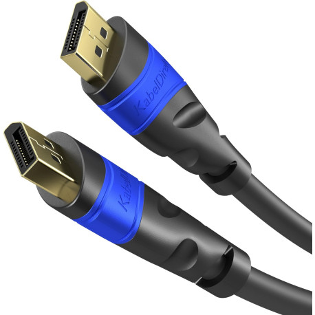 KabelDirekt – Câble DisplayPort 4K/60Hz – 0,5 m