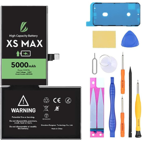 LL TRADER Batterie pour iPhone XS Max, 5000mAh Batterie au Lithium-ION