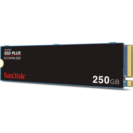 SanDisk SSD Plus 250 Go, M.2 2280, PCIe Gen3 NVMe SSD, avec une vitesse de lecture allant jusqu'à 3200 MB/s