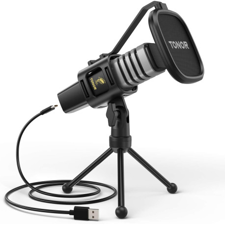 TONOR Micro PC, USB Microphone Condensateur Professionnel pour Gaming Streaming