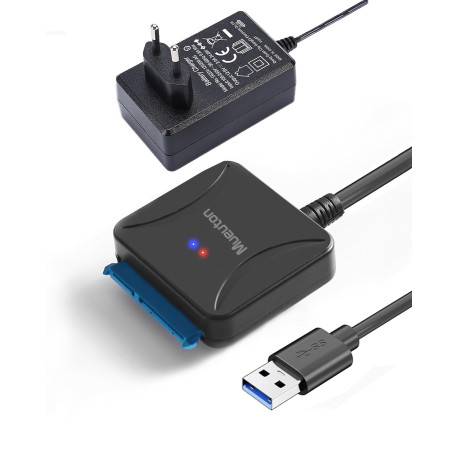 Câble Adaptateur Sata USB 3.0, pour disque dur/SSD 3,5/2,5 pouces